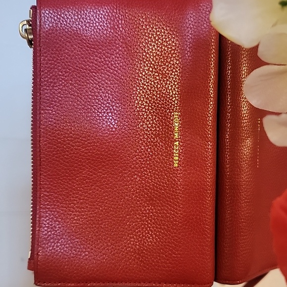 Rebecca Minkoff Red Leather Wallet Crossbody Bag - Picture 4 of 13